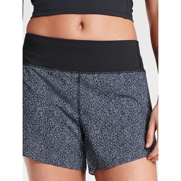 Athleta Run With It 3” Short Black & White - Size S - Picture 2 of 7